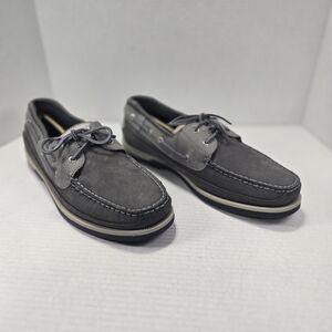 *NEW* Sperry Men's Gold Mako 2-eye Grey Suede Boat Shoes Size 15